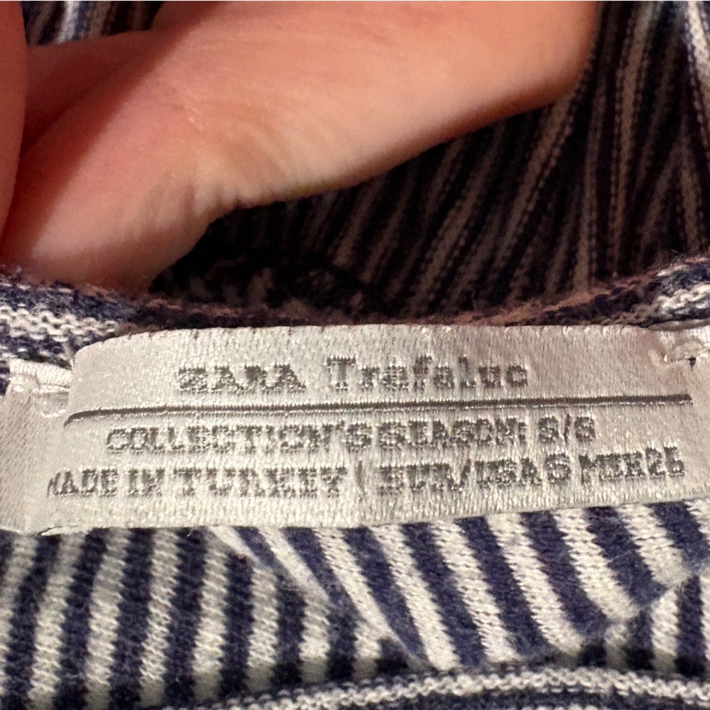 Zara Blue‎ & White Striped Lightweight Beach Maxi Dress- Size Small - Picture 5 of 5